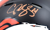 Champ Bailey Signed Broncos Flat Black Speed Mini Helmet - Beckett W Hologram