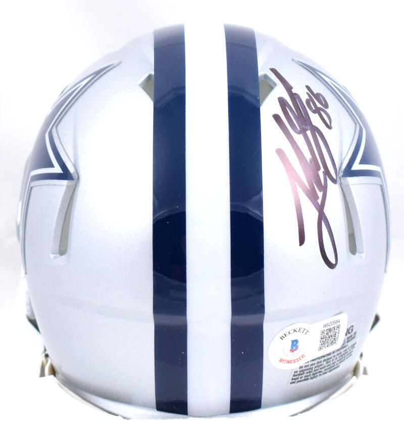 Luke Schoonmaker Autographed Dallas Cowboys Speed Mini Helmet - Beckett W Holo