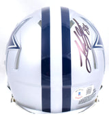 Luke Schoonmaker Autographed Dallas Cowboys Speed Mini Helmet - Beckett W Holo