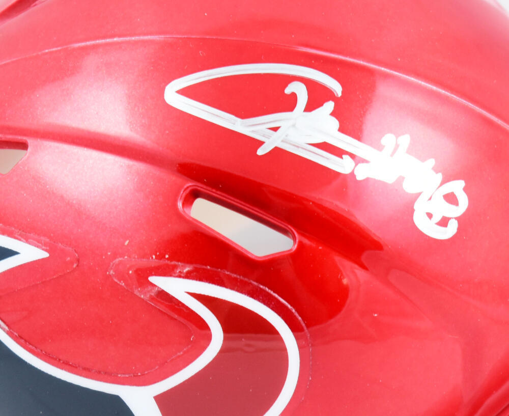 Christian Harris Autographed Texans Flash Speed Mini Helmet- Beckett W Hologram