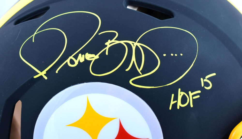 Jerome Bettis Signed Steelers F/S Flat Black Speed Auth. Helmet w/HOF- Beckett W