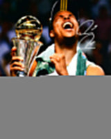 Paul Pierce Autographed Boston Celtics 16x20 Close Up Trophy Photo - Fanatics