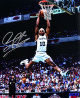 Dennis Rodman Autographed Spurs 16x20 Rebound Photo - Beckett W Hologram *Silver