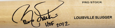 Barry Larkin Autographed Blonde Rawlings Pro Baseball Bat w/HOF - Beckett W Holo