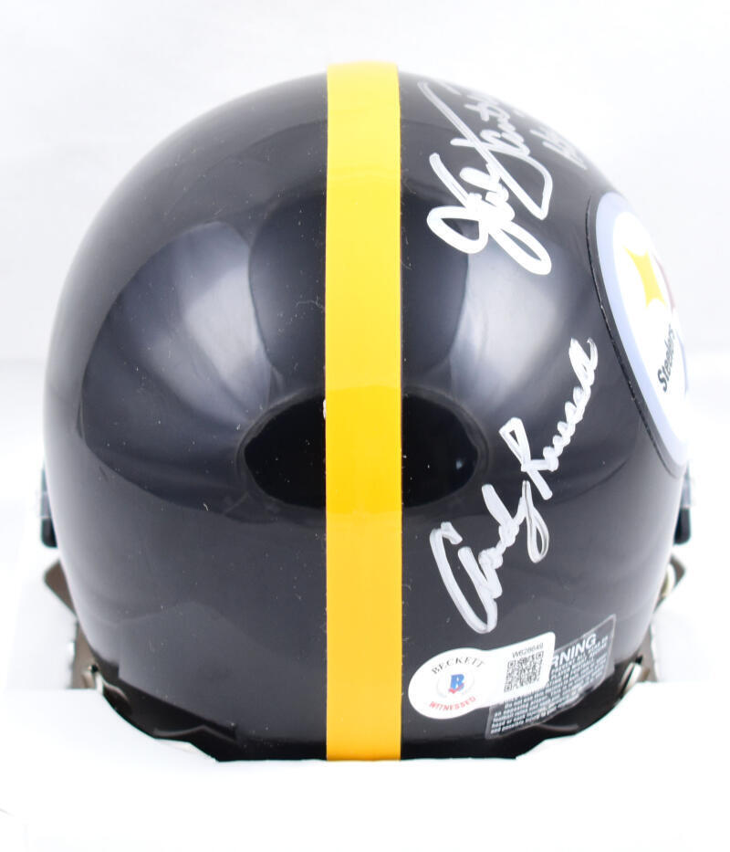 Ham Lambert Russell Autographed Pittsburgh Steelers Mini Helmet-Beckett W Holo