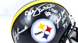 Ham Lambert Russell Autographed Pittsburgh Steelers Mini Helmet-Beckett W Holo