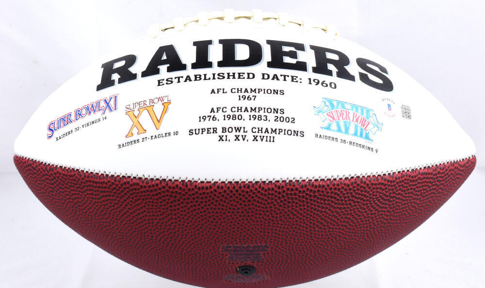 Michael Mayer Autographed Las Vegas Raiders Logo Football - Beckett W Hologram