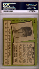 Don Mason Autographed 1971 Topps Card #548 San Diego Padres PSA/DNA #26772584