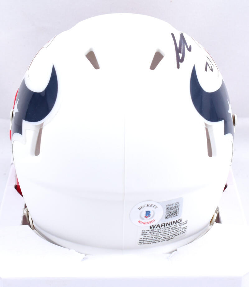 Steven Nelson Autographed Texans Flat White Speed Mini Helmet-Beckett W Hologram