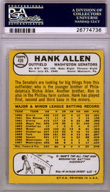 Hank Allen Autographed 1968 Topps Card #426 Washington Senators PSA/DNA #26774736