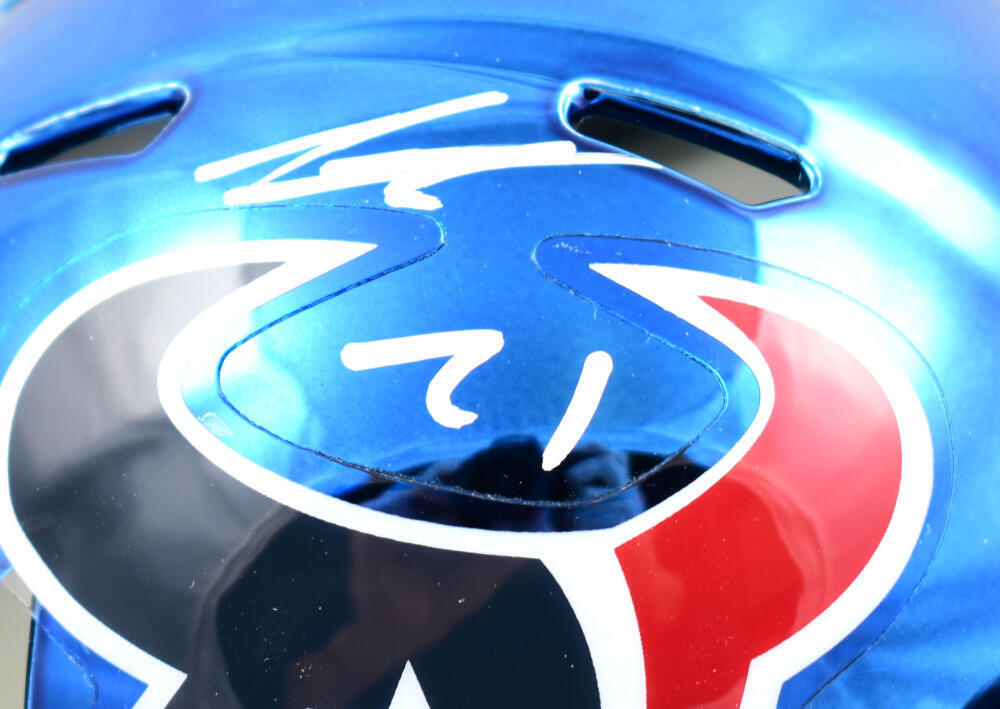 Steven Nelson Autographed Houston Texans Chrome Speed Mini Helmet-Beckett W Holo