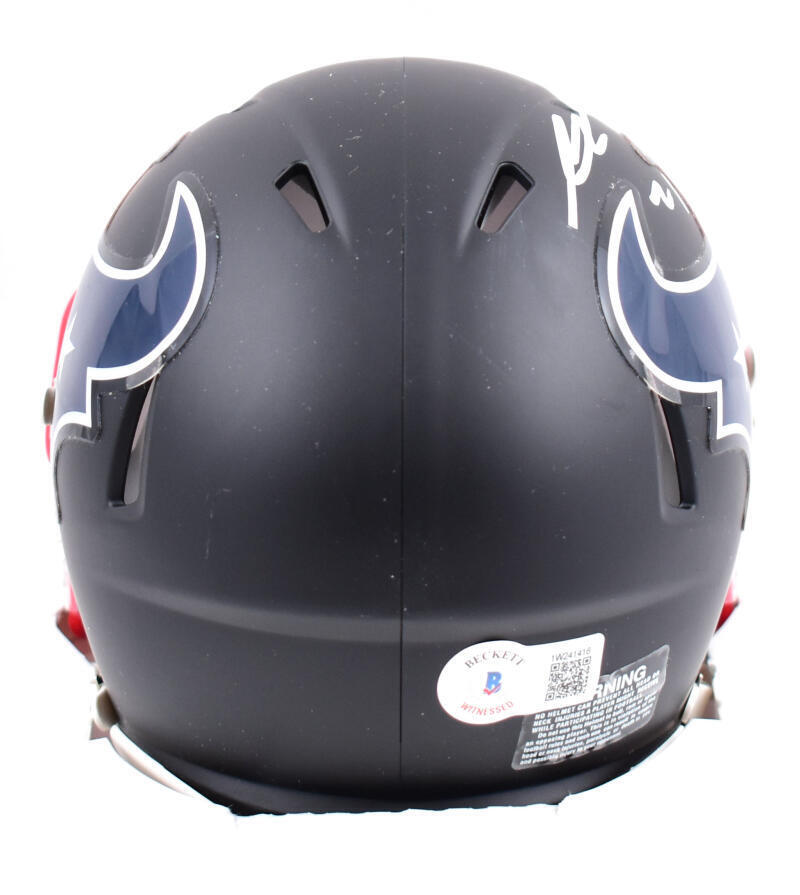 Steven Nelson Autographed Houston Texans Flat Black Speed Mini Helmet-Beckett W