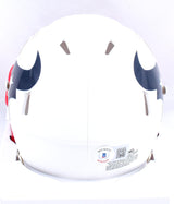 Xavier Hutchinson Autographed Texans Flat White Speed Mini Helmet-Beckett W Holo