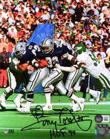Tony Dorsett Signed Cowboys 8x10 Running V. Eagles Photo w/HOF -Beckett W Holo
