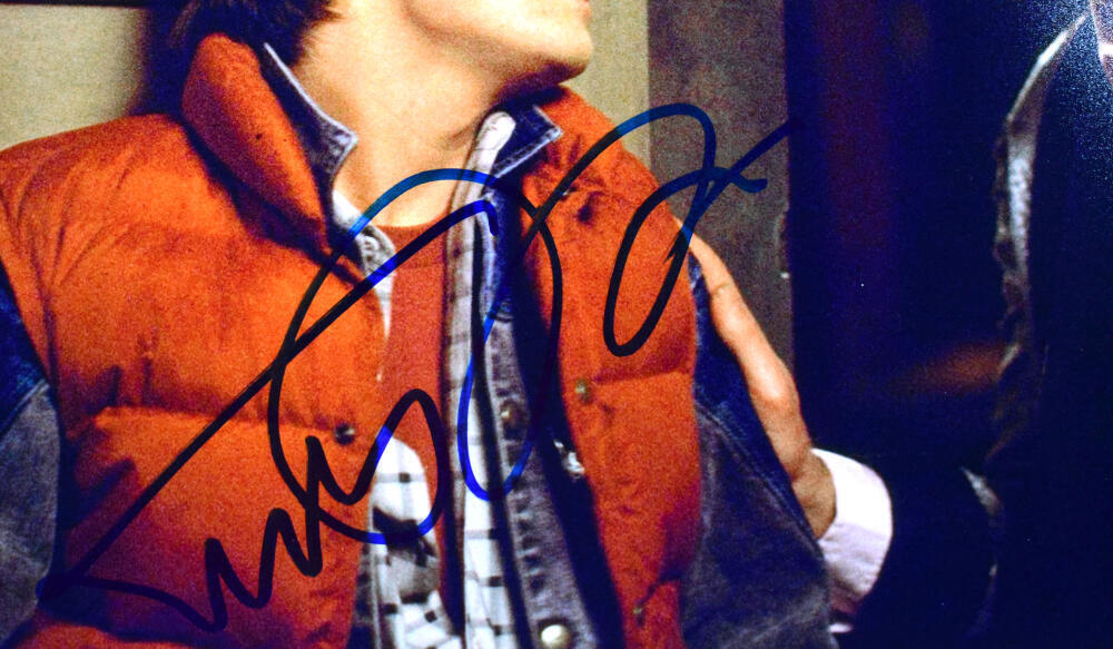 Christopher Lloyd Michael J. Fox Signed Back to the Future 16x20 Photo-Beckett W