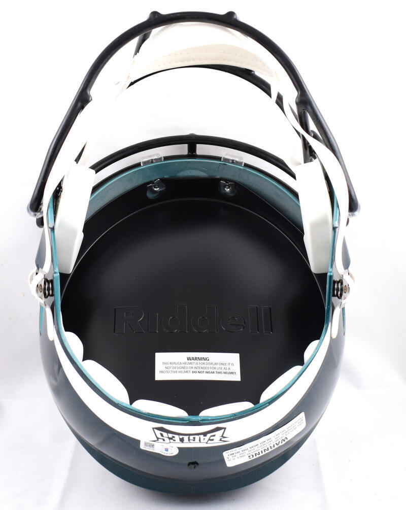AJ Brown Autographed Eagles F/S Speed Helmet-Beckett W Hologram *Damaged