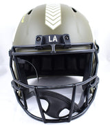 Kurt Warner Autographed F/S Rams STS Speed Helmet w/HOF, SB MVP - Beckett W Holo