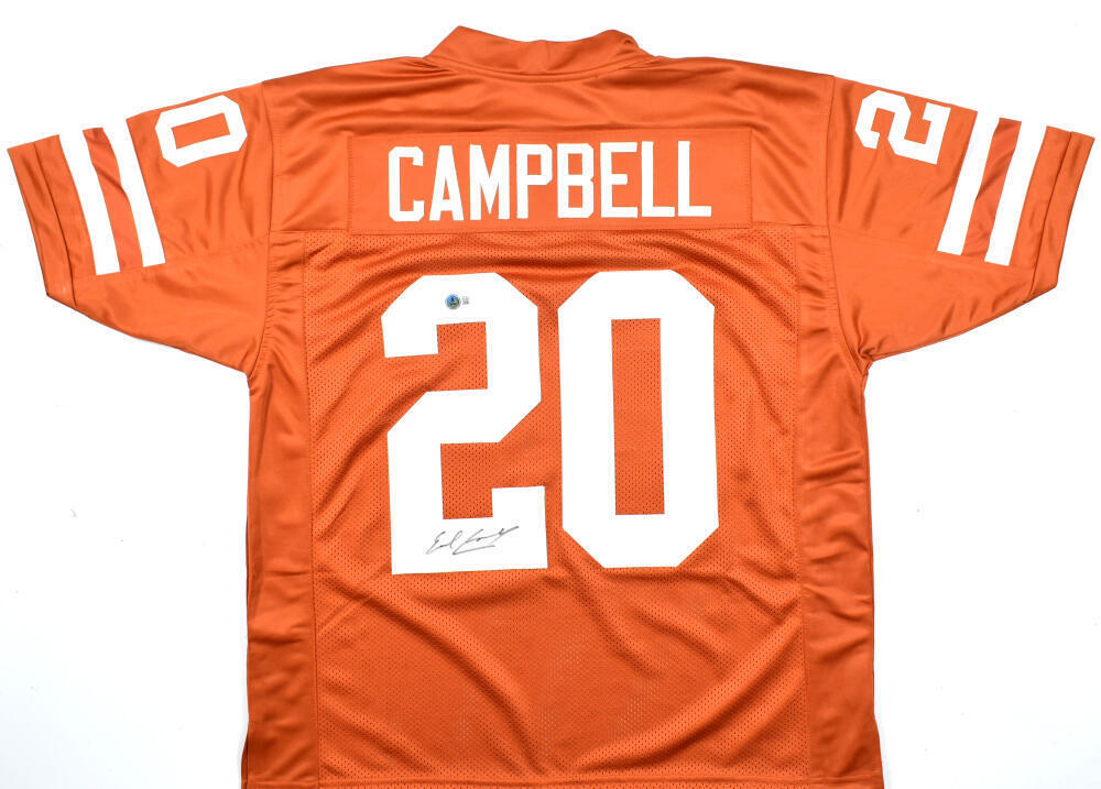 Earl Campbell Autographed Orange College Style Jersey - Beckett W Hologram