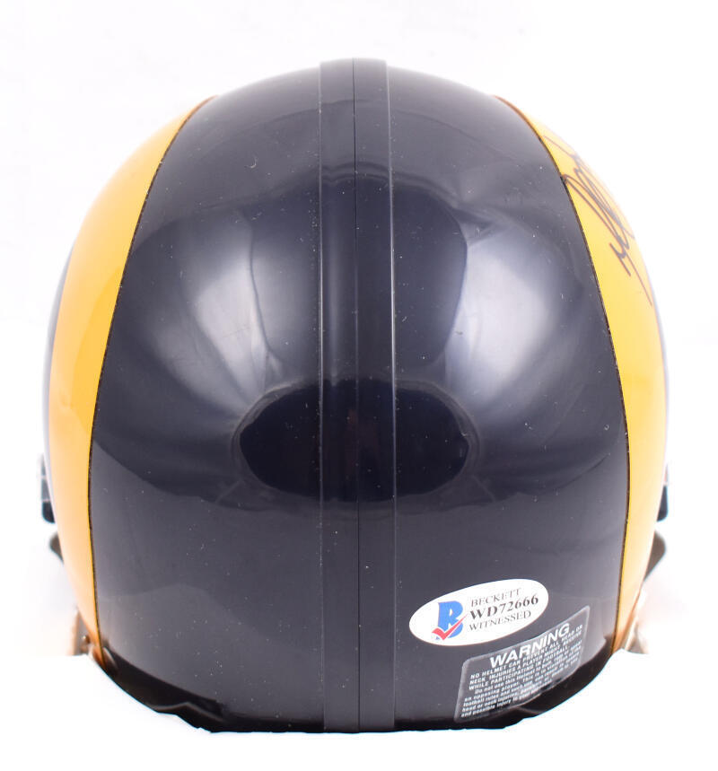 Marshall Faulk Autographed St. Louis Rams 81-99 Mini Helmet w/ HOF- Beckett W