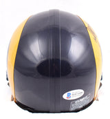 Marshall Faulk Autographed St. Louis Rams 81-99 Mini Helmet w/ HOF- Beckett W