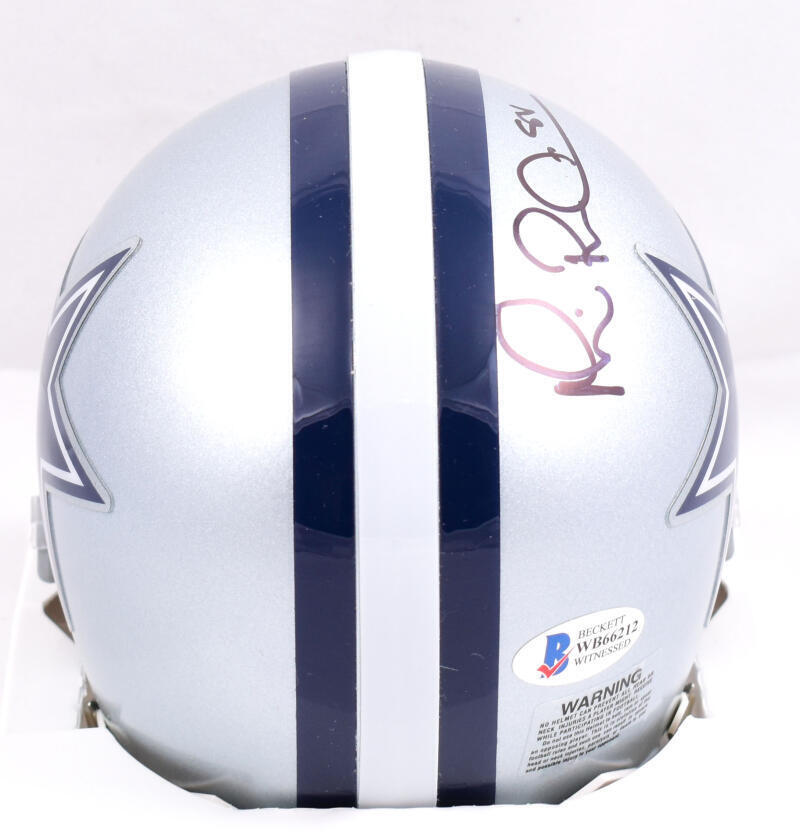 Michael Irvin Autographed Dallas Cowboys Mini Helmet- Beckett W *Black