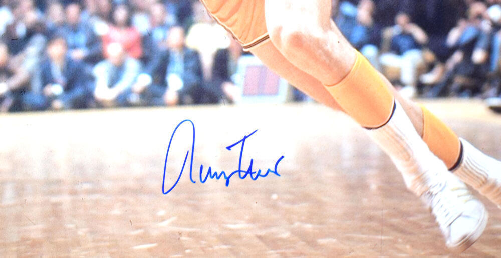 Jerry West Autographed Los Angeles Lakers 16x20 Drive Photo-Beckett Hologram