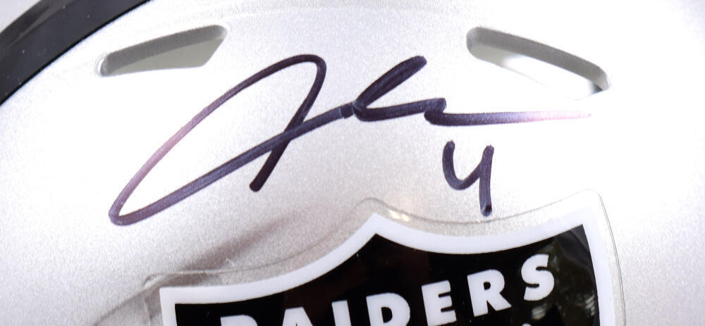 Aidan O'Connell Autographed Raiders Speed Mini Helmet-Beckett W Hologram *Thin