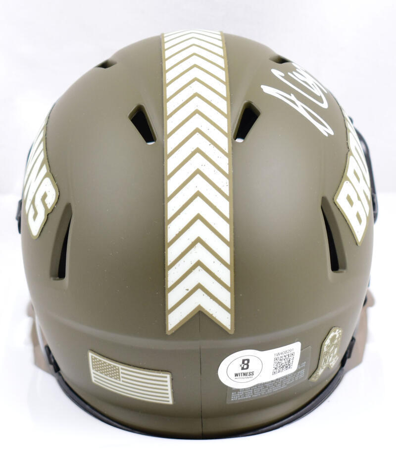 Amari Cooper Signed Browns Salute to Service Speed Mini Helmet- Beckett W Holo