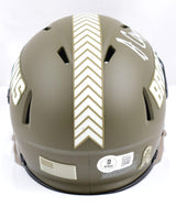 Amari Cooper Signed Browns Salute to Service Speed Mini Helmet- Beckett W Holo