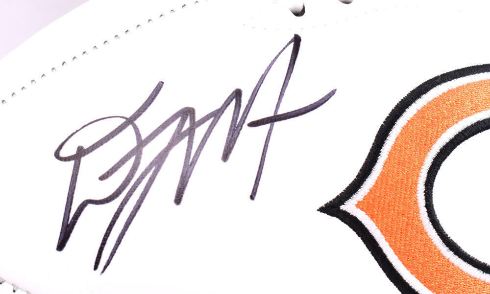 DJ Moore Autographed Chicago Bears Logo Football - Beckett W Hologram *Black