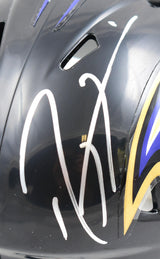 Ray Lewis Autographed Baltimore Ravens Speed Mini Helmet-Beckett W Hologram
