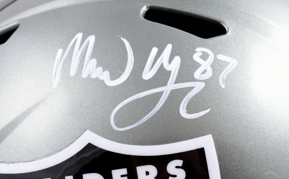 Michael Mayer Autographed Raiders F/S Flash Speed Helmet-Beckett W Hologram