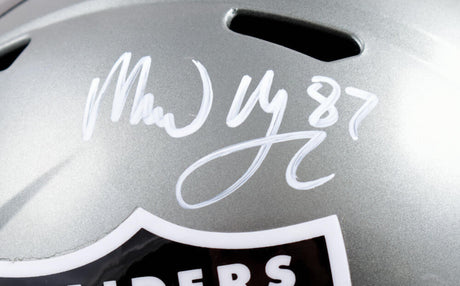 Michael Mayer Autographed Raiders F/S Flash Speed Helmet-Beckett W Hologram