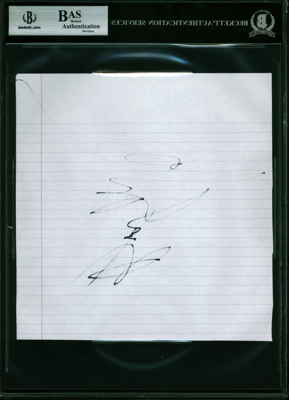Bruce Springsteen Authentic Signed 7.5x8 Cut Signature Autographed BAS Slabbed