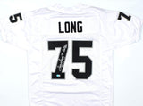 Howie Long Autographed White Pro Style Jersey w/ HOF-Beckett W Hologram *Silver