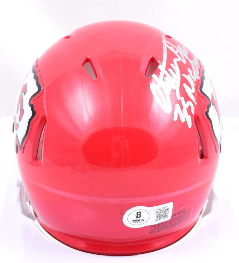 Christian Okoye Signed Chiefs Speed Mini Helmet w/ Nigerian Nightmare- Beckett W