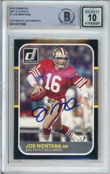 2016 Donruss 1987 Classics Joe Montana San Francisco 49ers BGS Autograph 10