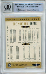 1992 Pro Line Portraits QB Gold #14 Joe Montana San Francisco 49ers BGS Auto 10