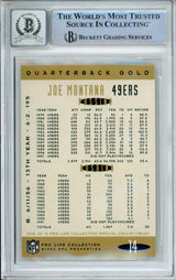 1992 Pro Line Portraits QB Gold #14 Joe Montana San Francisco 49ers BGS Auto 10