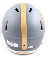 Joe Greene Signed Steelers F/S Slate Speed Helmet w/ HOF - Beckett W Hologram
