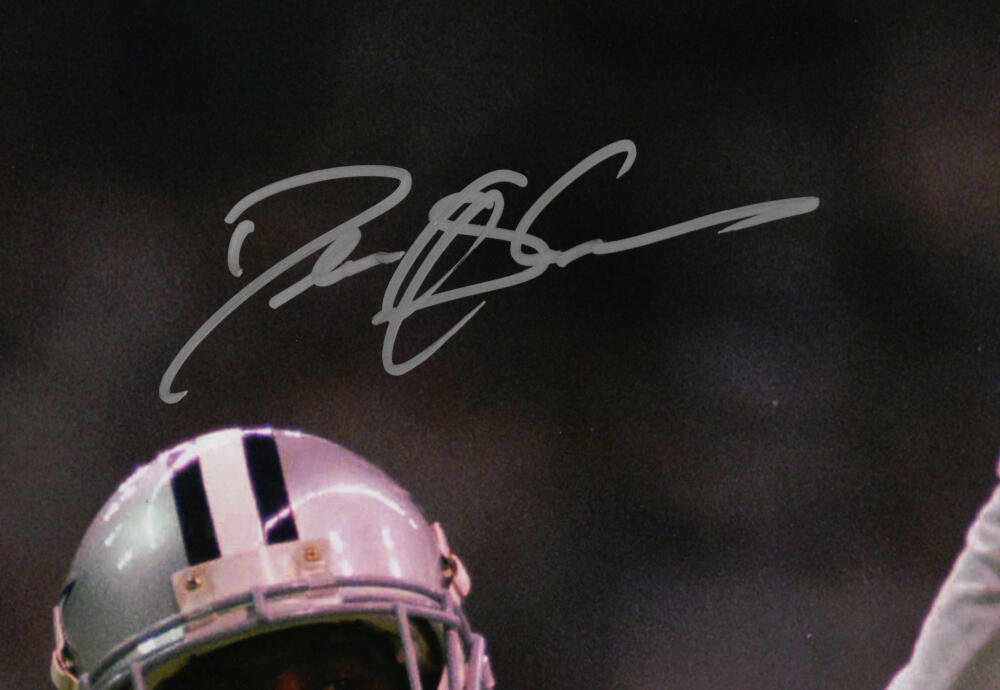 Deion Sanders Autographed Dallas Cowboys 16x20 Pointing Photo- Beckett W Holo