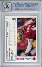 1991 Upper Deck Promos #1P Joe Montana Auto San Francisco 49ers BGS Autograph 10