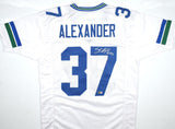 Shaun Alexander Autographed TB White Pro Style Jersey - Beckett W Holo *Silver
