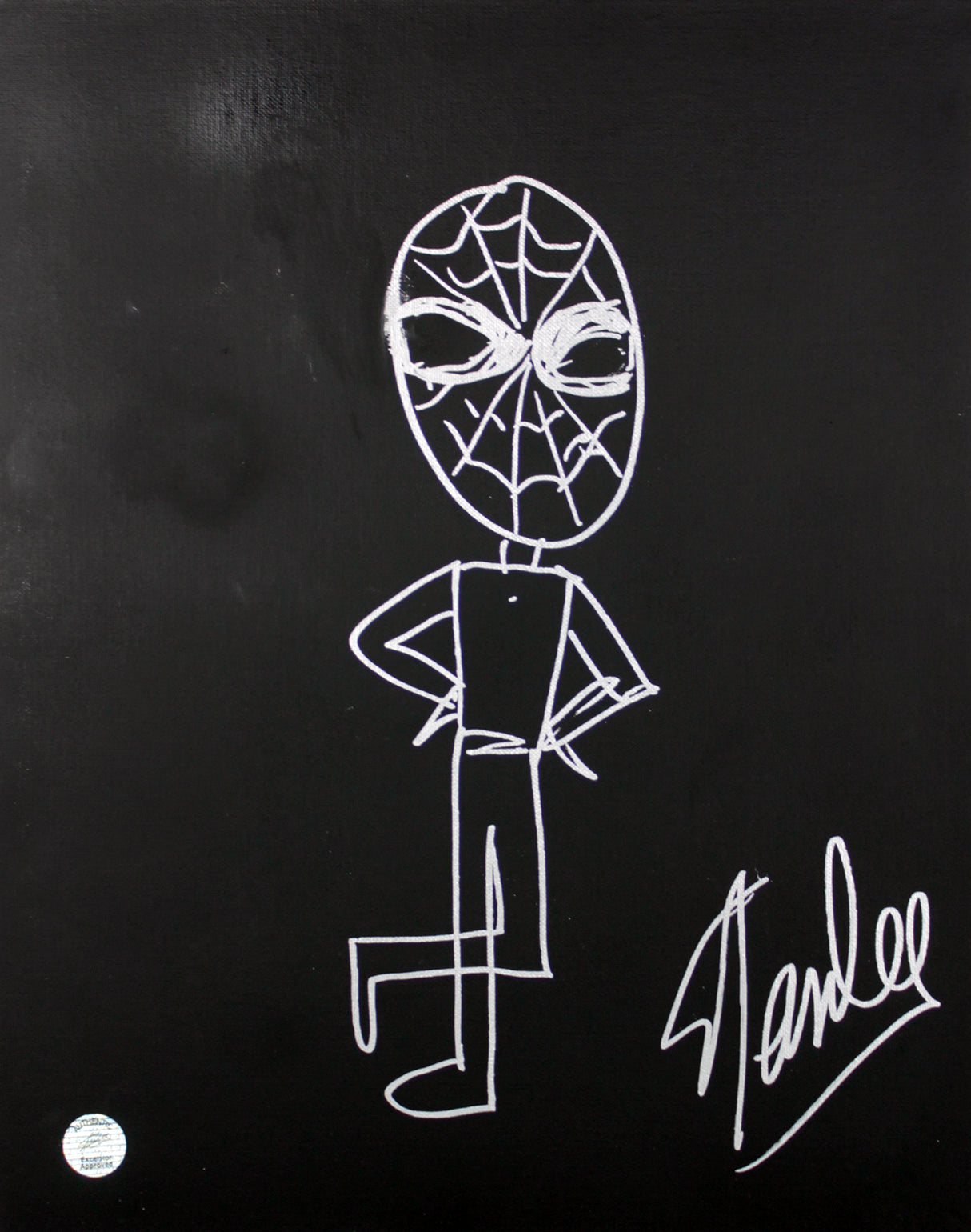 Stan Lee Authentic Signed 16x20 Canvas w/ Spider-man Sketch PSA/DNA #W00382