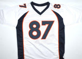 Ed McCaffrey Autographed White Pro Style Jersey - Beckett W Hologram *Silver