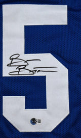 Brian Bosworth Autographed Blue Pro Style Jersey- Beckett W Hologram *Black