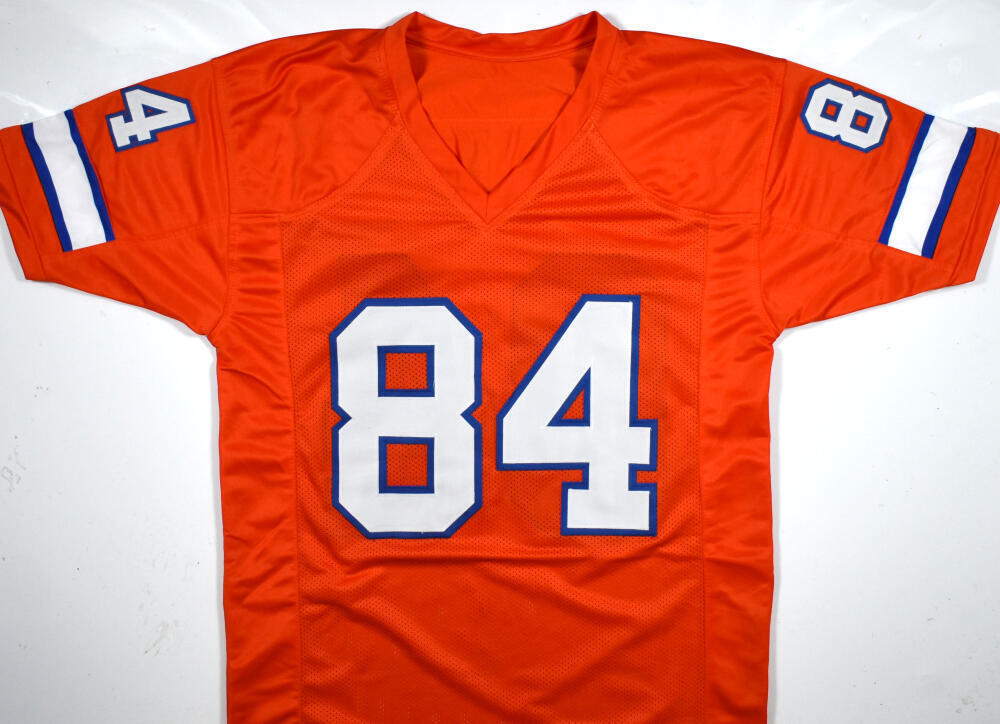 Shannon Sharpe Autographed Orange Pro Style Jersey- Beckett W Hologram *Black