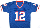 Jim Kelly Autographed Blue Pro Style Jersey-Beckett W Hologram *Black