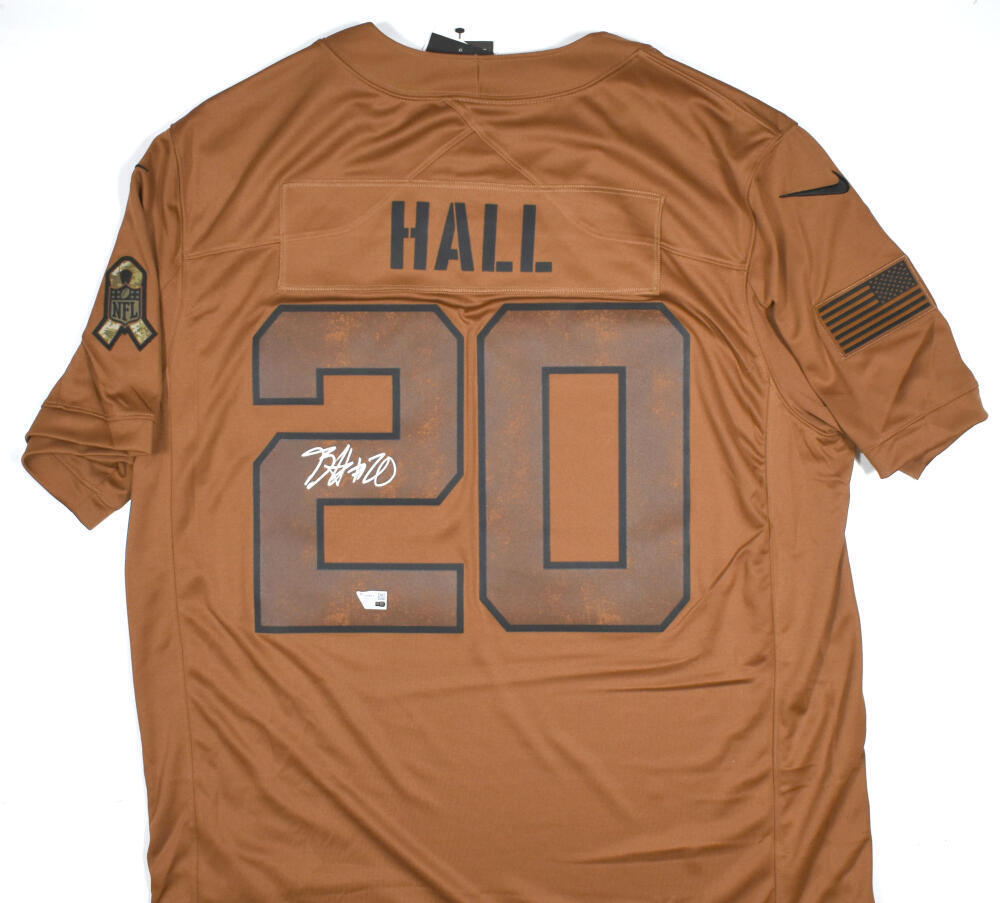 Breece Hall Signed Jets Nike Salute to Service Limited Jersey- Fanatics