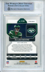 2021 Panini Prizm Silver Rookie Variations #346 Elijah Moore Jets BGS Auto 10